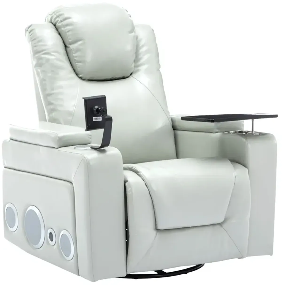 Swivel Power Recliner with Surround Sound & Storage