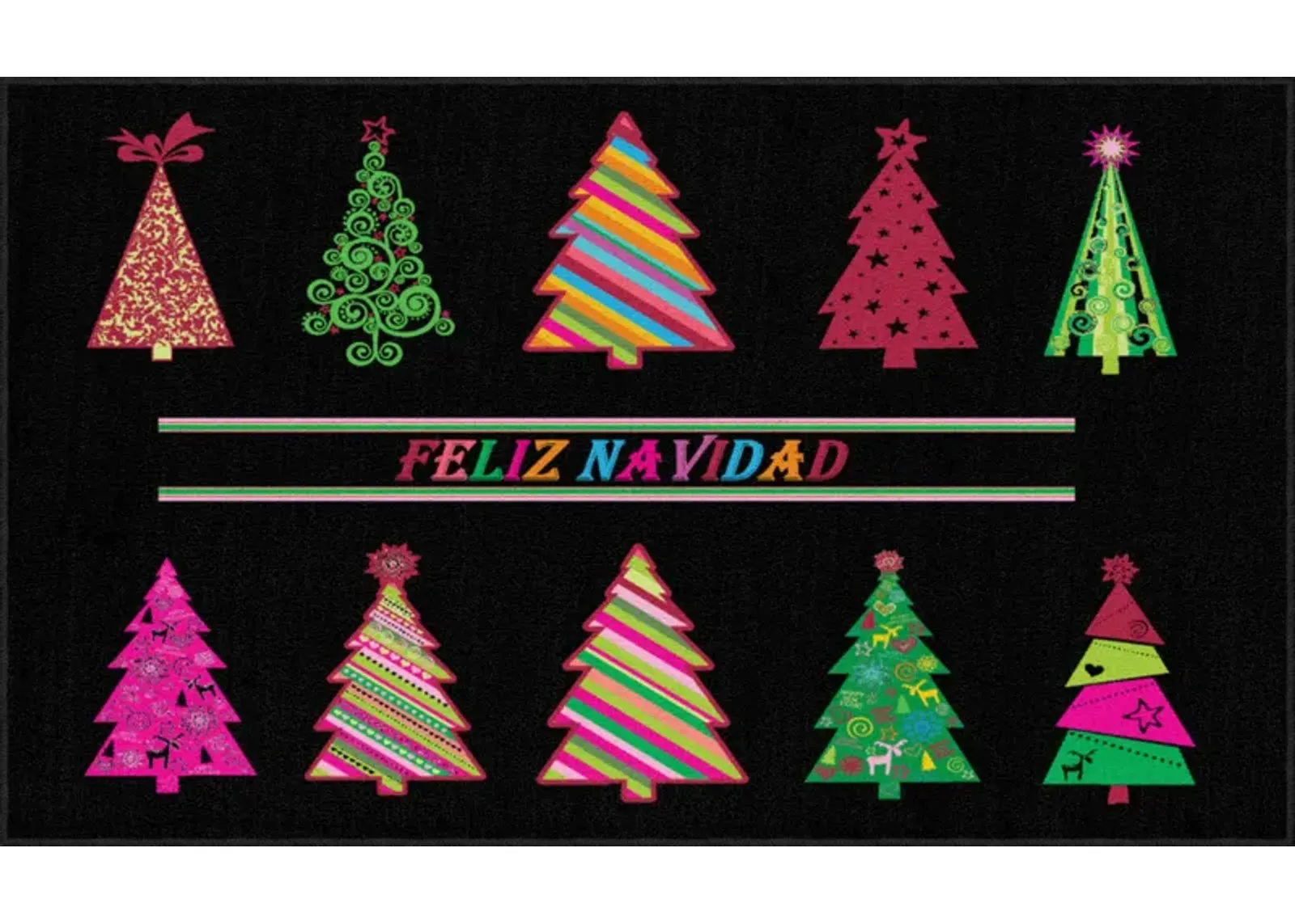 Feliz Trees Multi 2' x 3' 4" Kitchen Mat