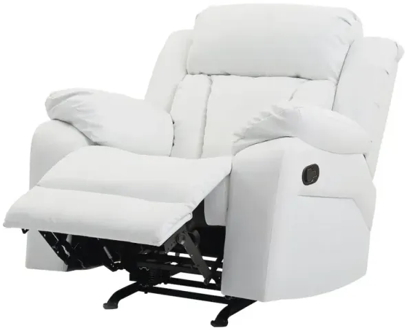 Glory Furniture Daria Rocker Recliner in White Color