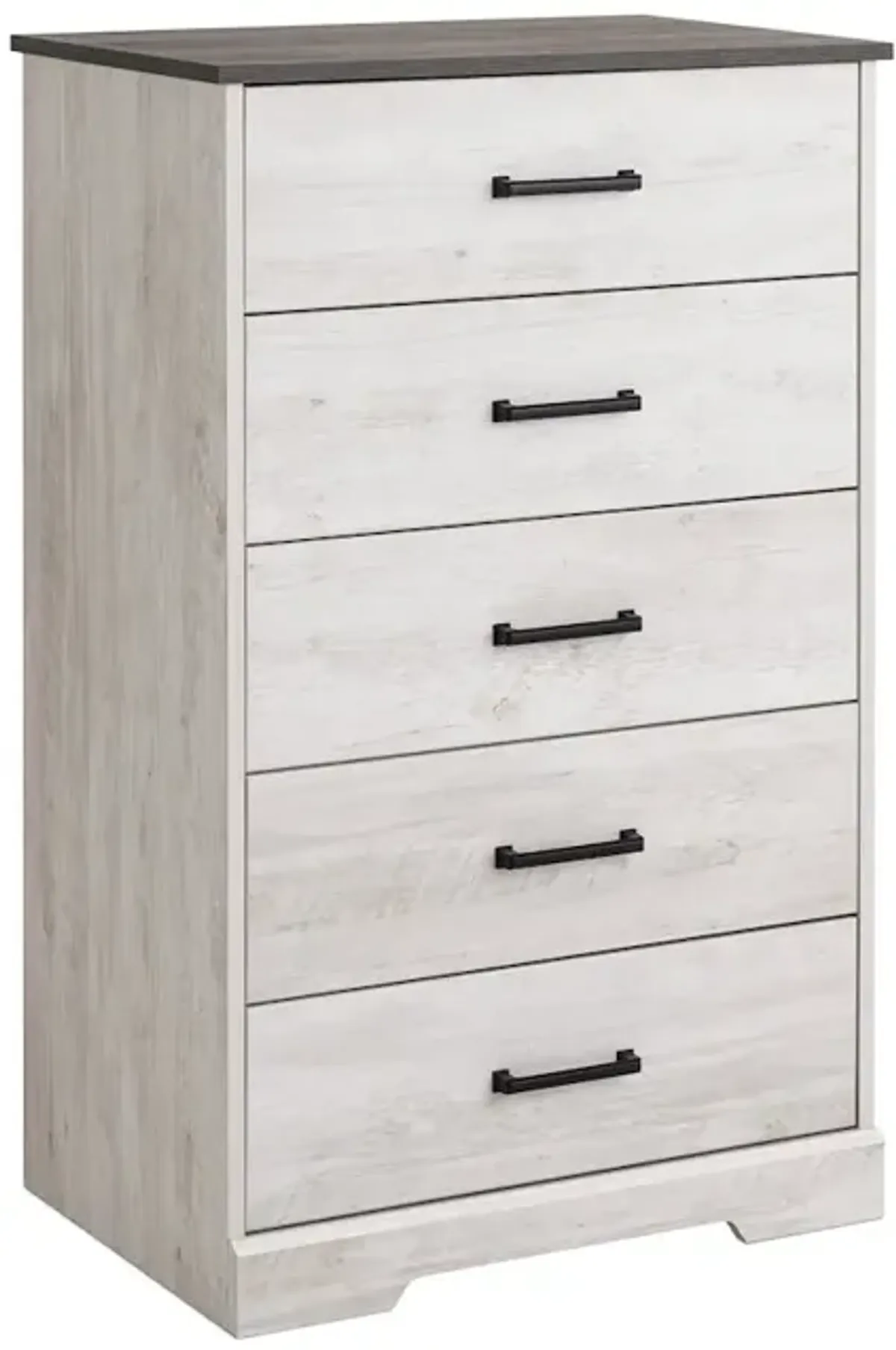 Prepac Rustic Ridge Washed White 5 Drawer 18.5D x 27.5W x 43.5H Dresser