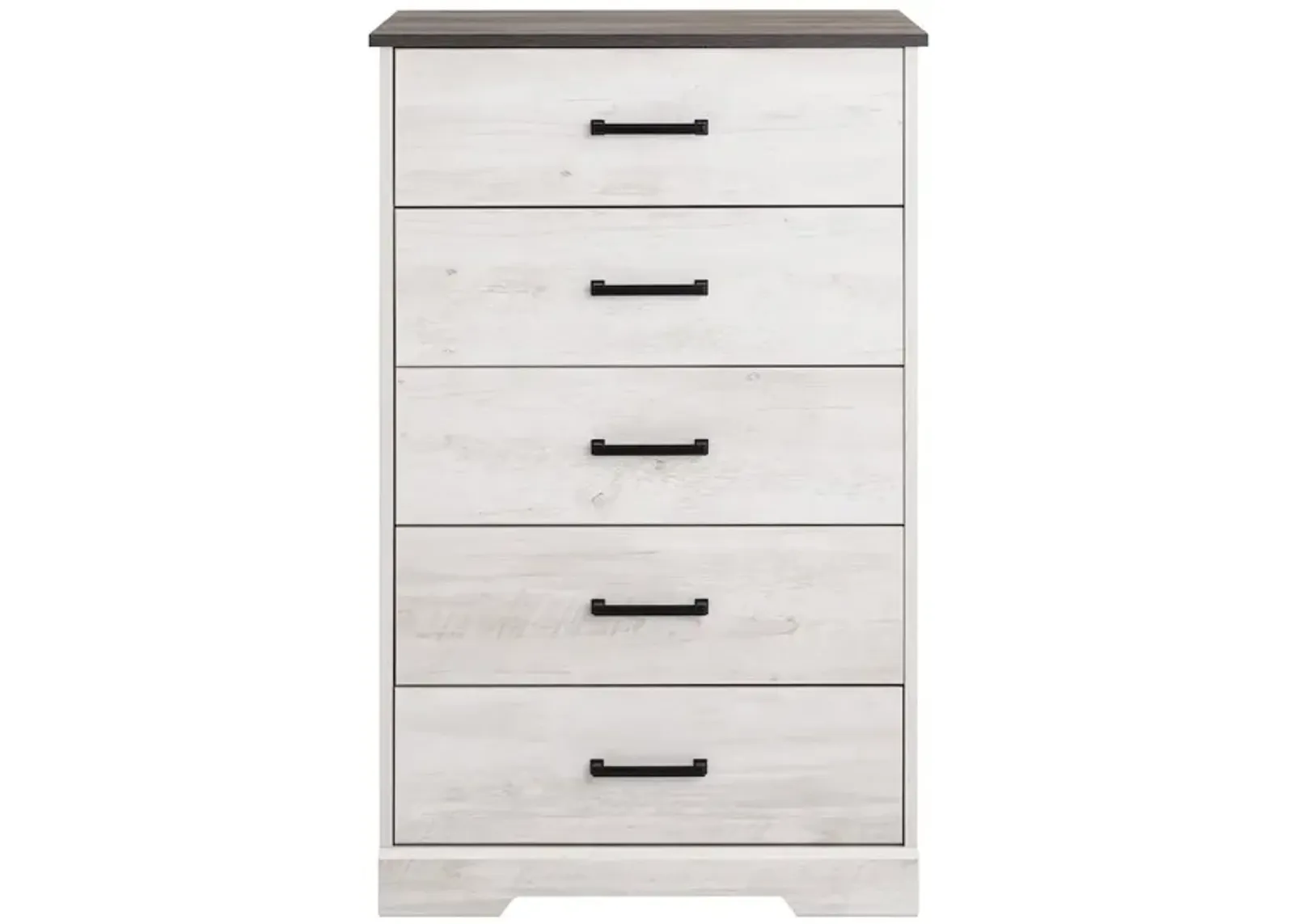 Prepac Rustic Ridge Washed White 5 Drawer 18.5D x 27.5W x 43.5H Dresser