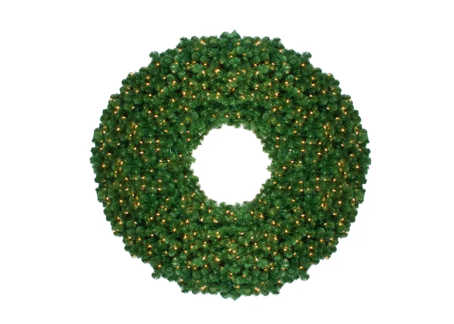 10' Pre-Lit Olympia Pine Commercial Artificial Christmas Wreath - Warm White Lights