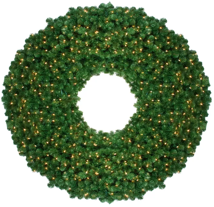 10' Pre-Lit Olympia Pine Commercial Artificial Christmas Wreath - Warm White Lights