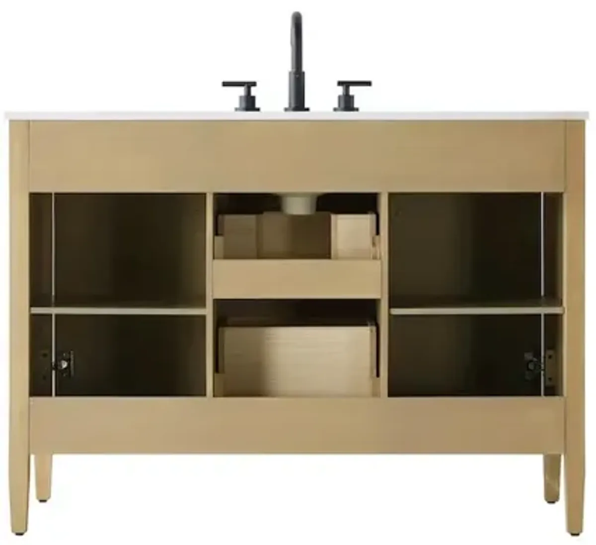 Elegant Kitchen and Bath 48 inch Single Bathroom Vanity in Linen Oak