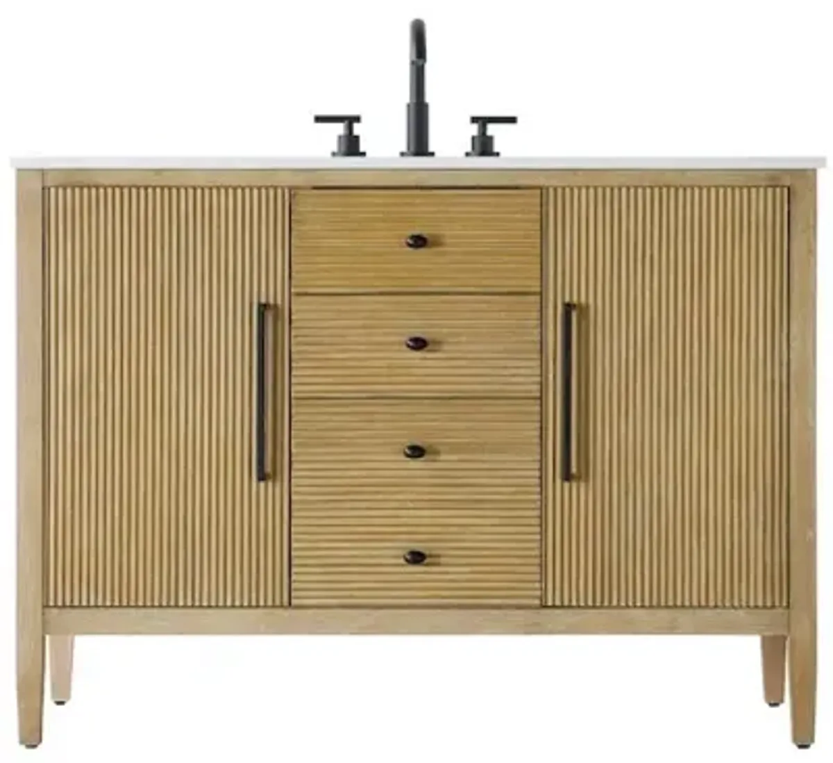 Elegant Kitchen and Bath 48 inch Single Bathroom Vanity in Linen Oak
