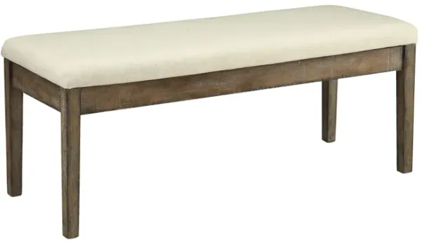 Claudia Bench In Linen & Salvage Brown