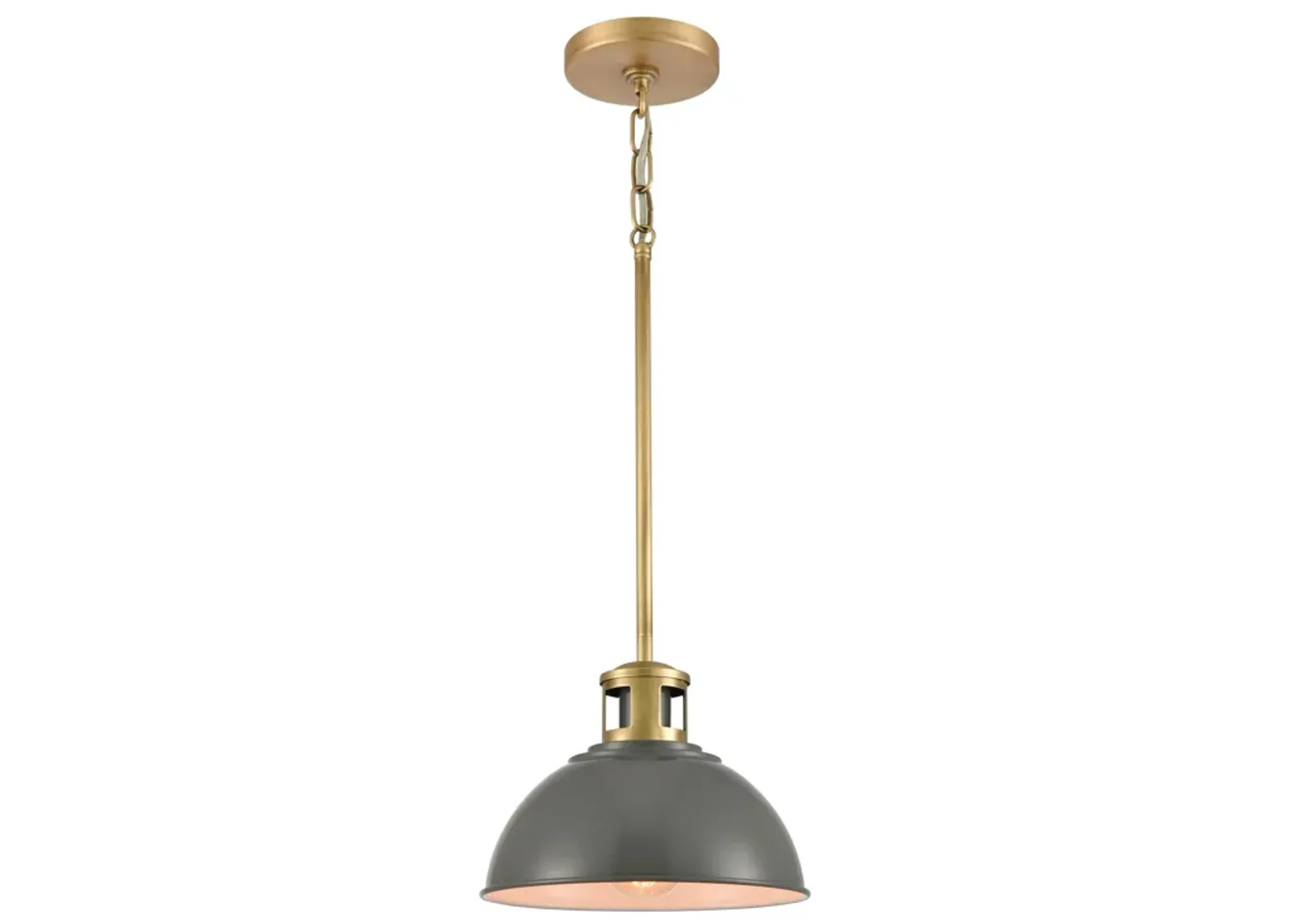 Lyndon 10'' Wide 1-Light Grey Mini Pendant