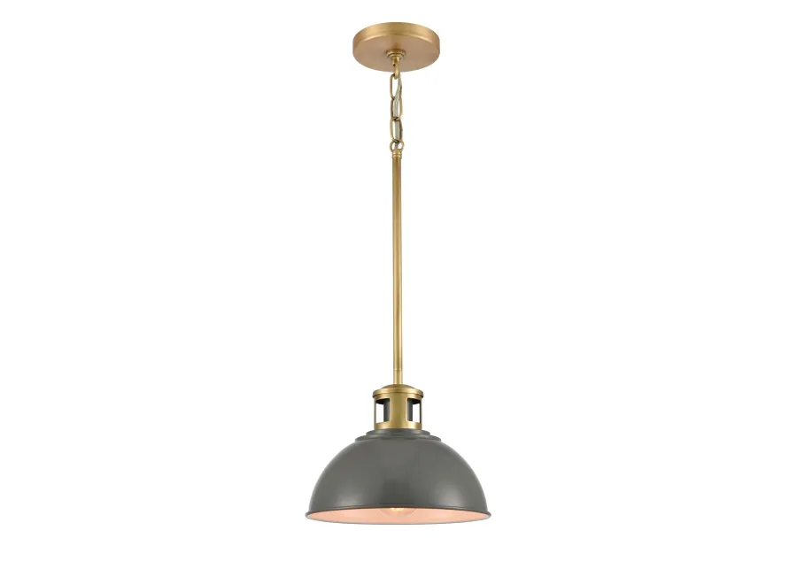 Lyndon 10'' Wide 1-Light Grey Mini Pendant