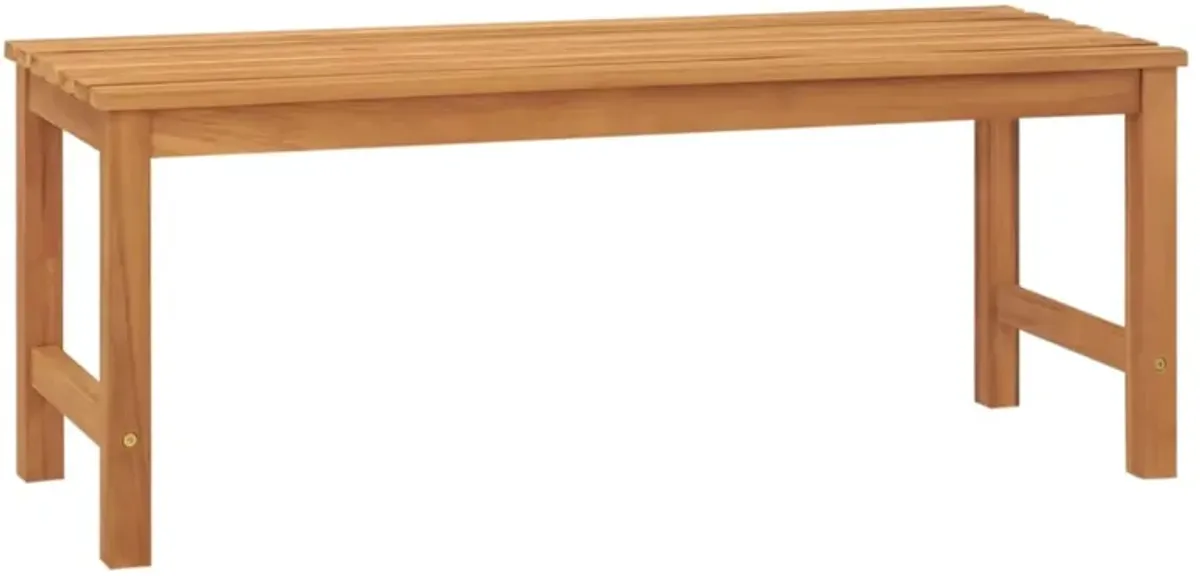 vidaXL Patio Bench 44.9" Solid Teak Wood