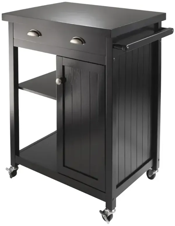 Timber Kitchen Cart with Wainscot panel