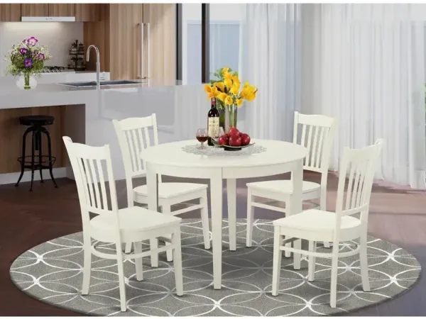 5 Pc Dinette set - Small Kitchen Table and 4 Dining Chairs