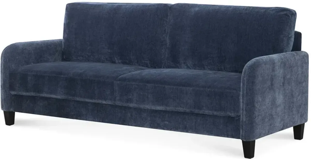 Everly Blue Velvet Sofa