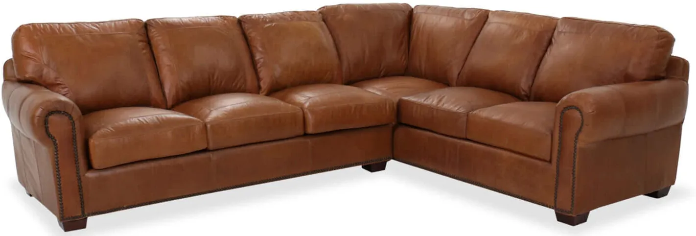 Saddle Glove Leather Sectional