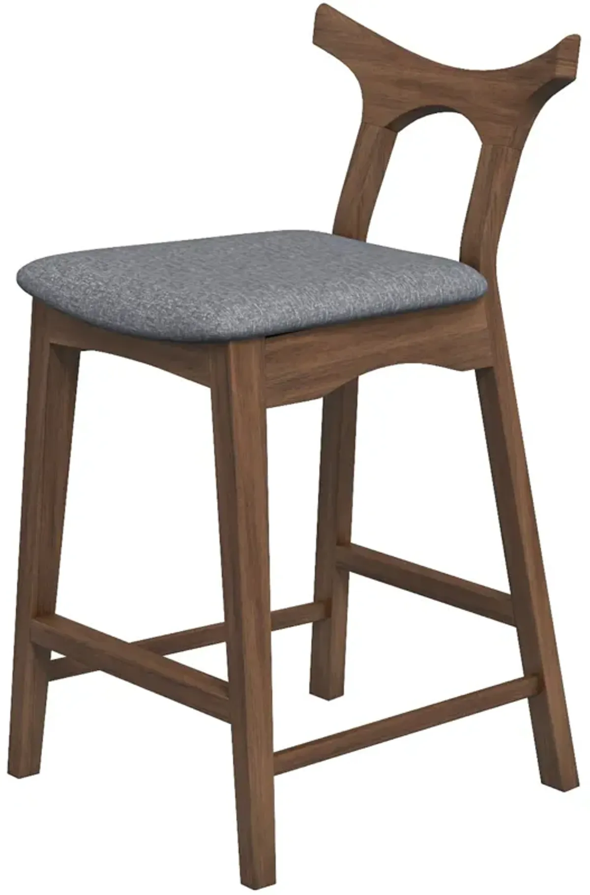 Dora 25" Dark Gray Counter Stool Set of 2