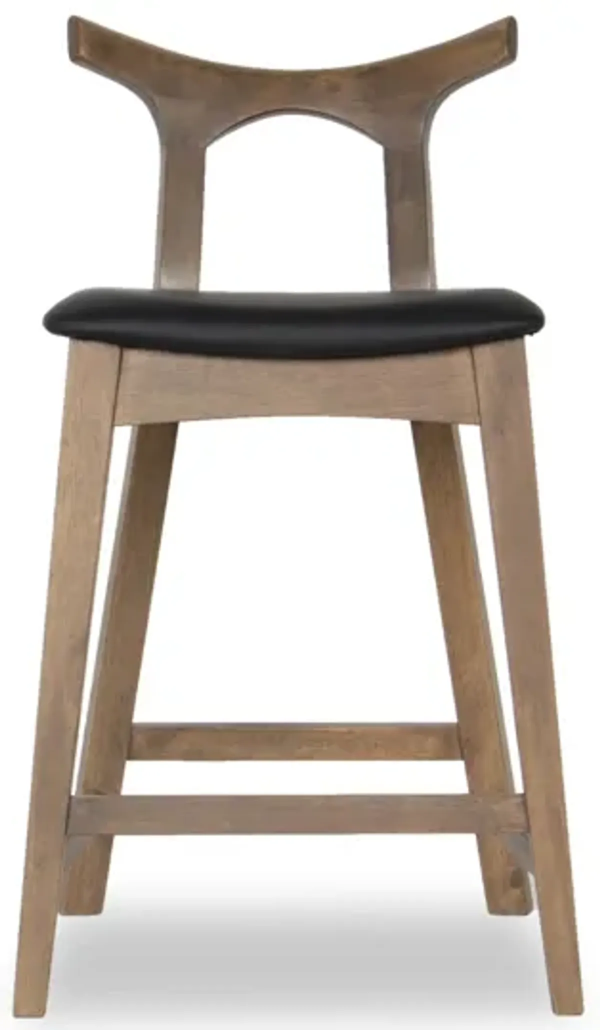 Dora 29" Black Leather Bar Stool Set of 2