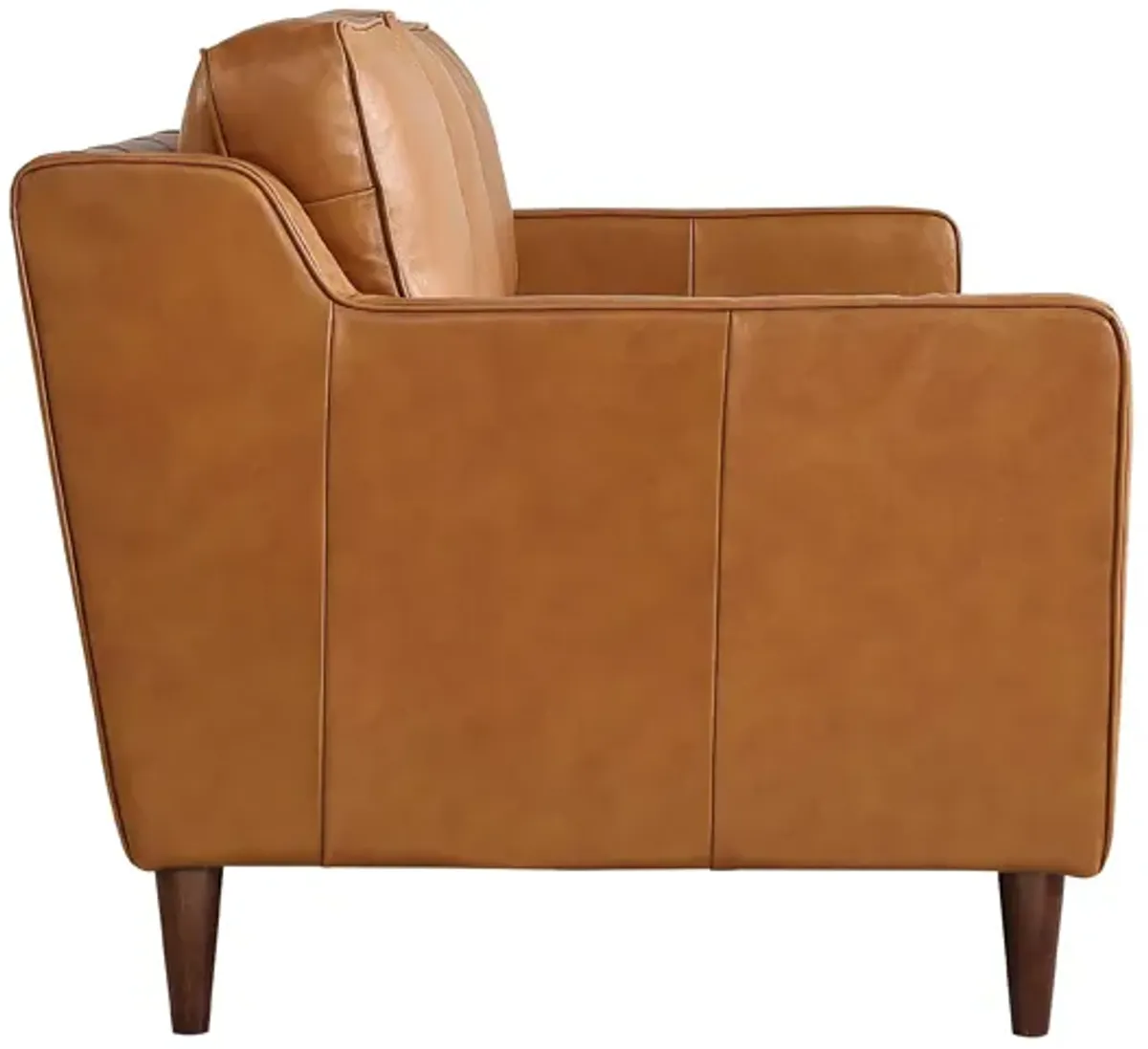 Manhattan Mid Century Modern Leather Sofa