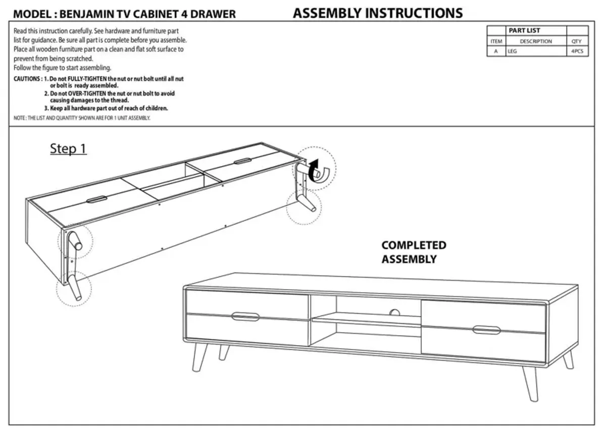 Benjamin Walnut TV Stand