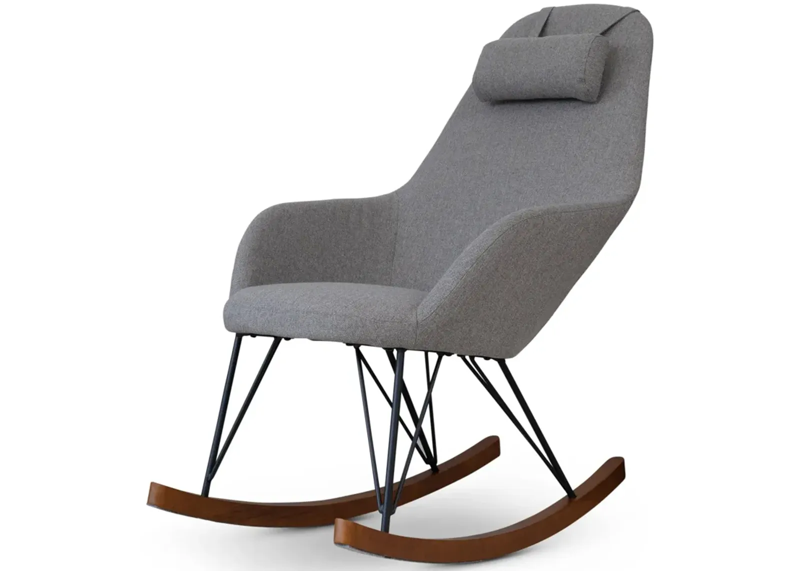 Ingrid Original Gray Linen Rocking Chair