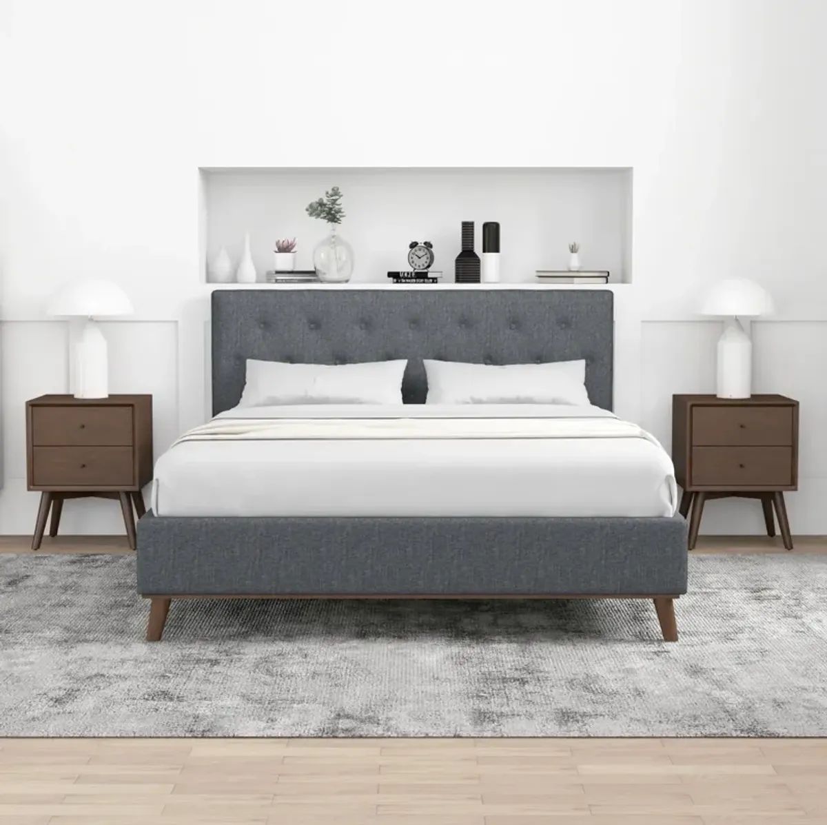 Ashton Queen Dark Gray Bed