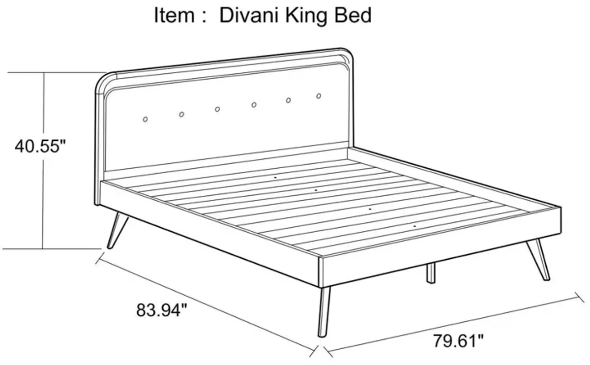 Modern Divani Platform Bed (King)