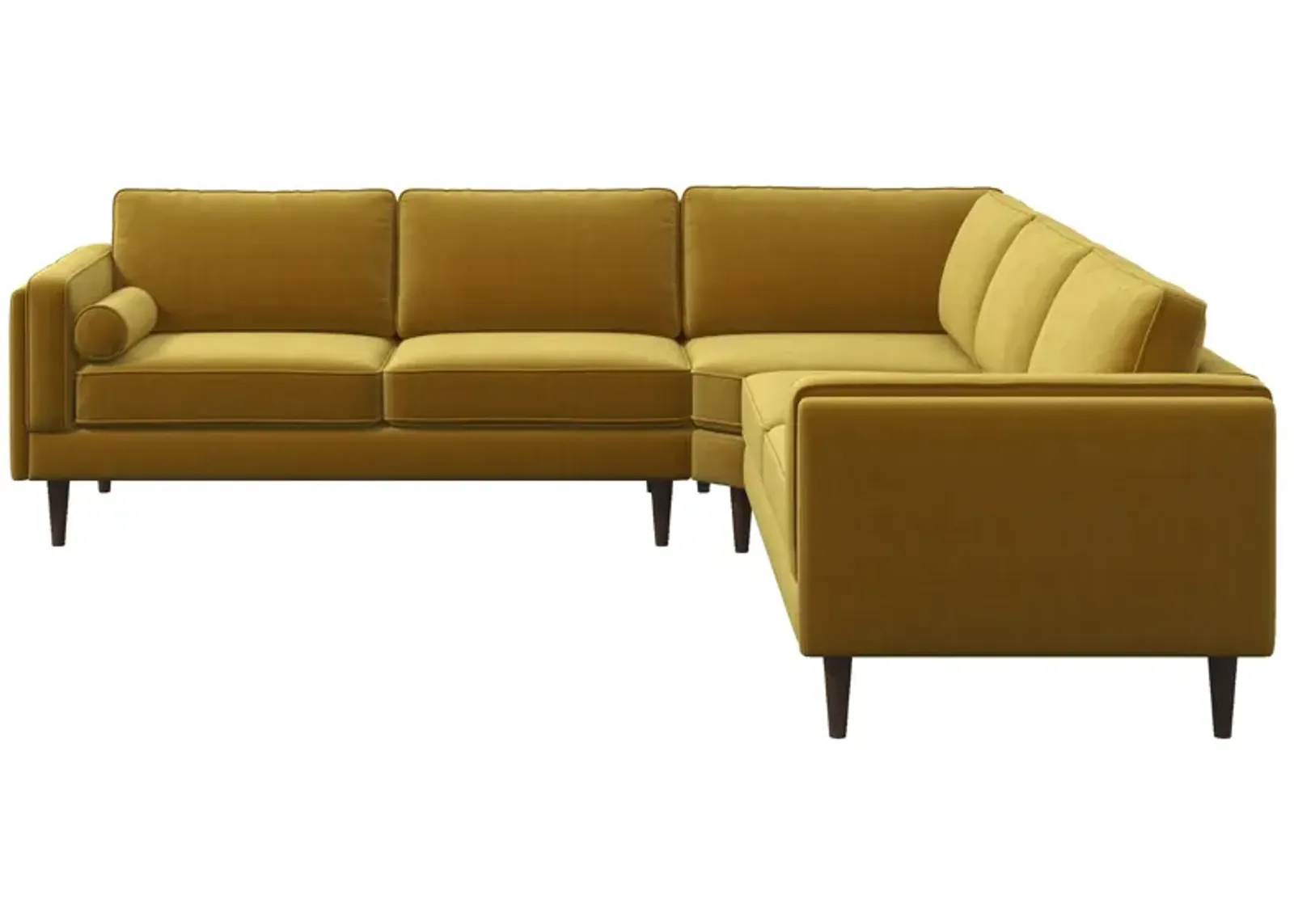 Fordham Gold Velvet Symmetrical Corner Sofa