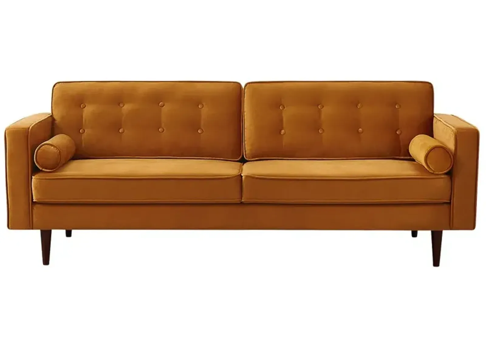 Kirby Burnt Orange Velvet Sofa