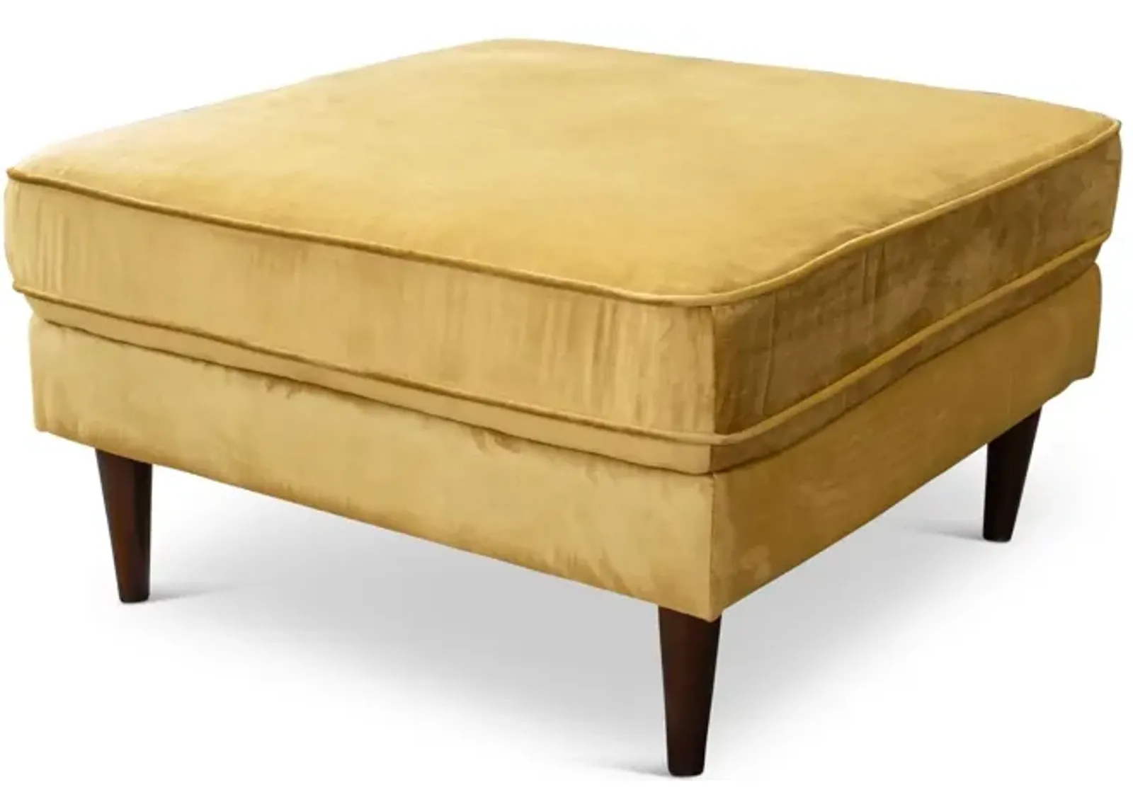 Fordham Gold Velvet Ottoman