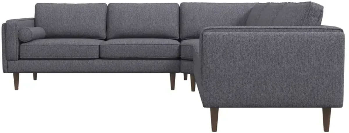 Fordham Dark Grey Fabric Symmetrical Corner Sofa