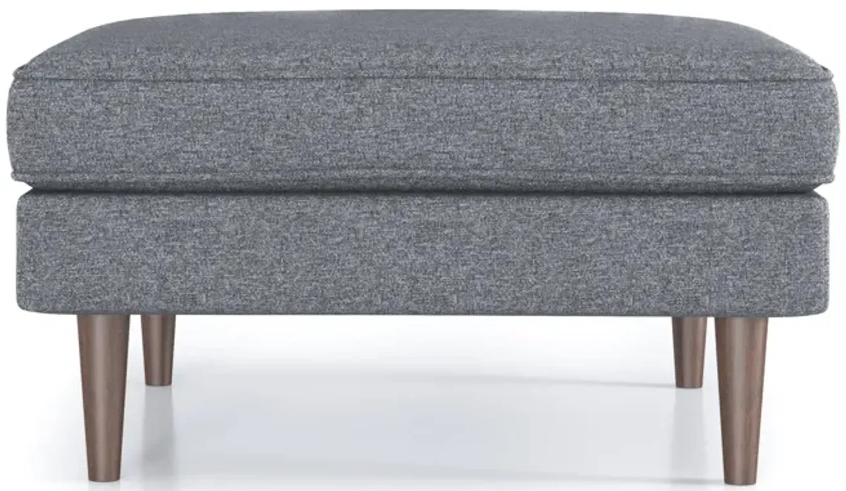 Fordham Dark Gray Fabric Ottoman