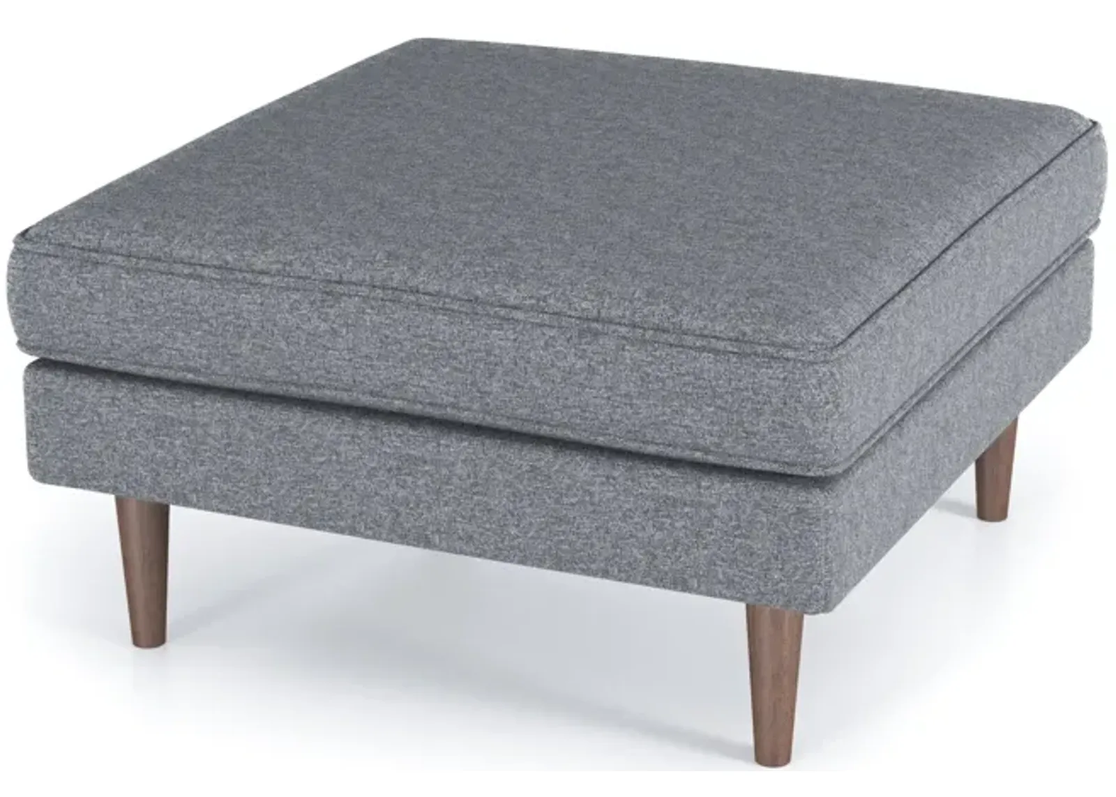 Fordham Dark Gray Fabric Ottoman