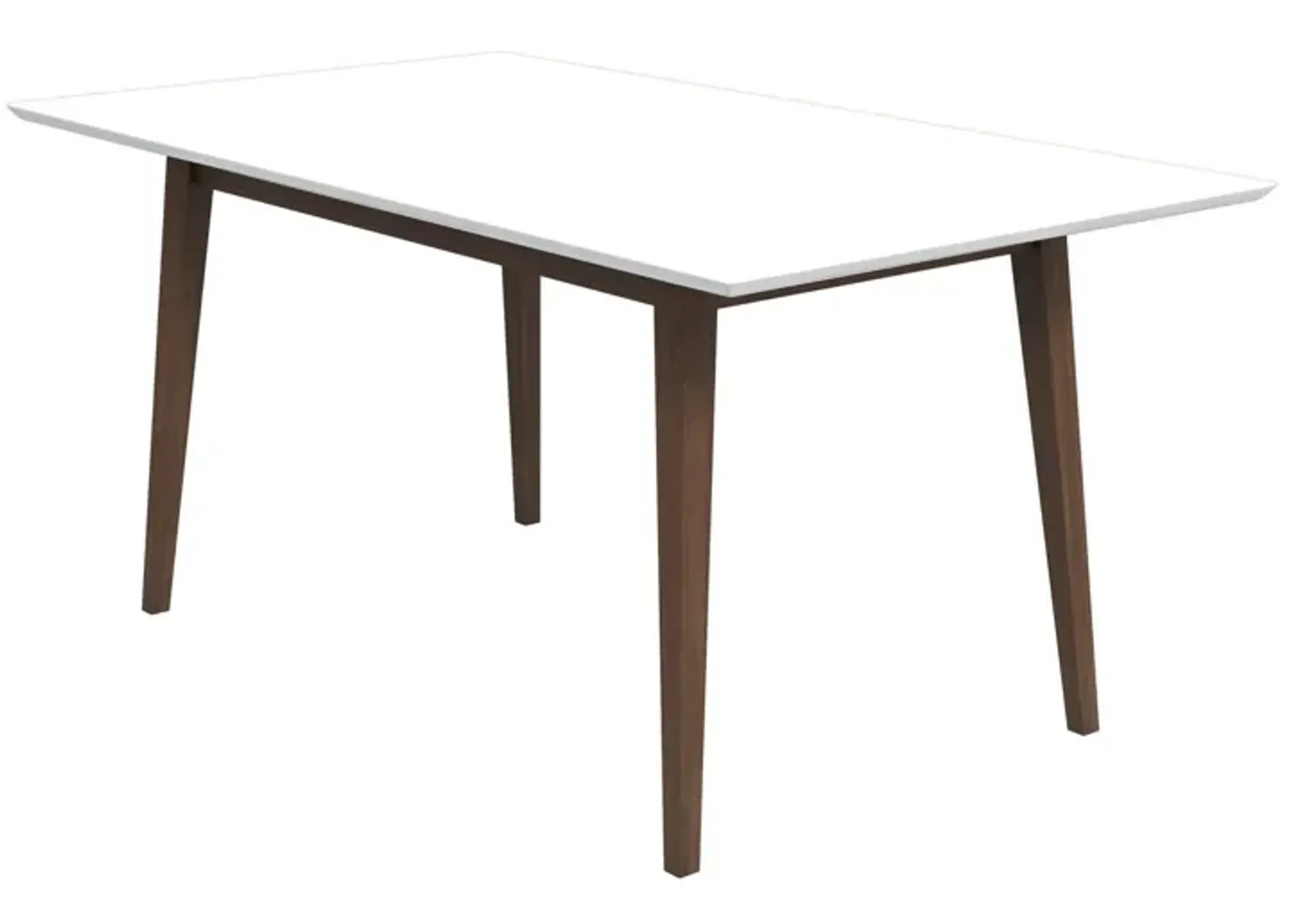 Adira White Top Walnut Large Dining Table