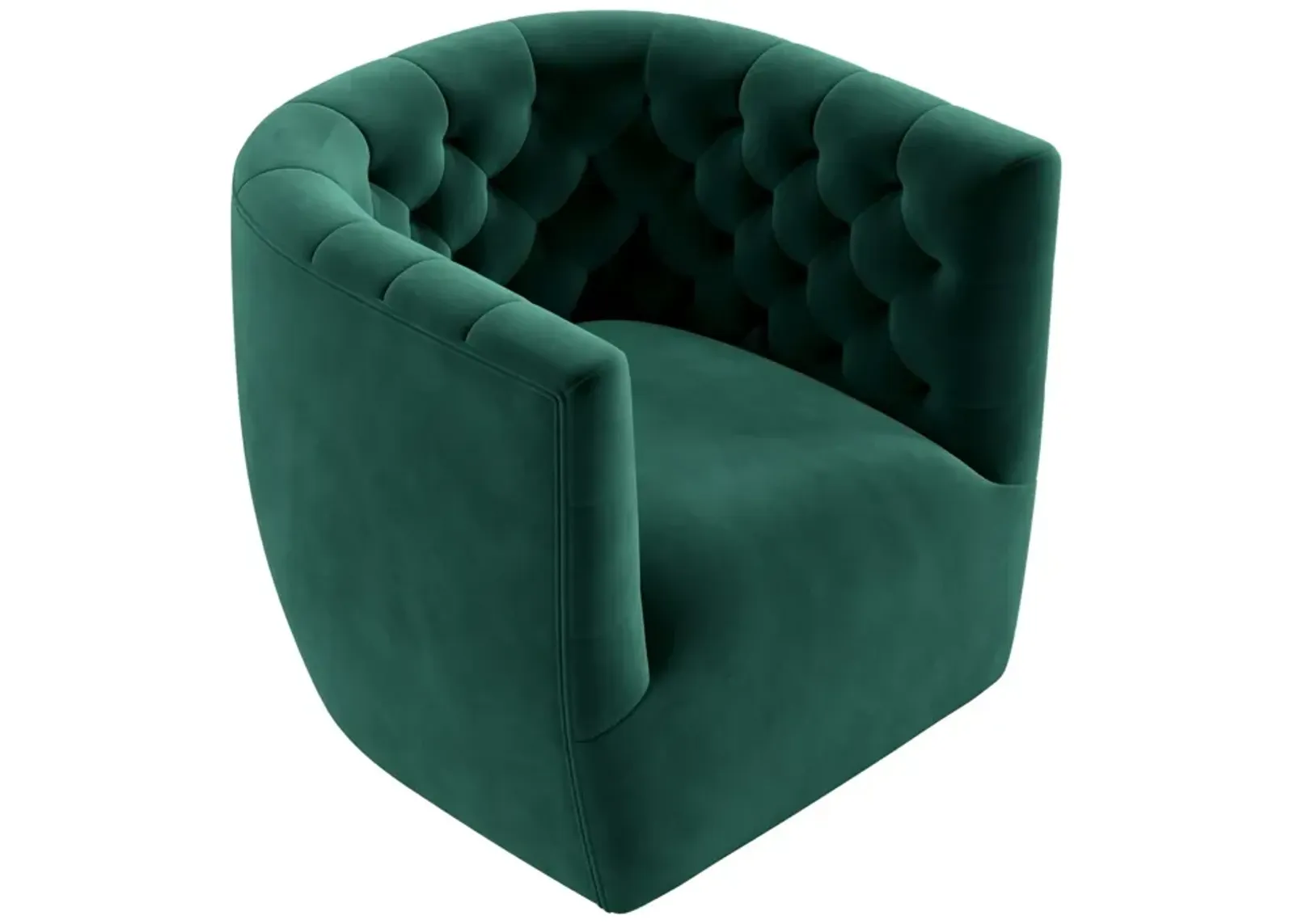 Lotte Forest Green Velvet Swivel Chair