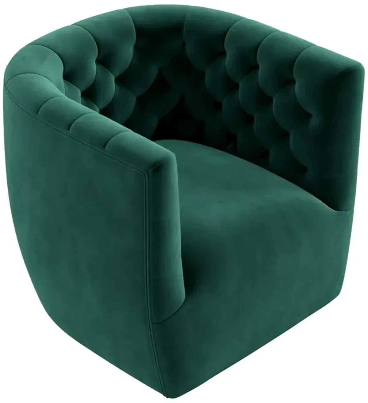 Lotte Forest Green Velvet Swivel Chair