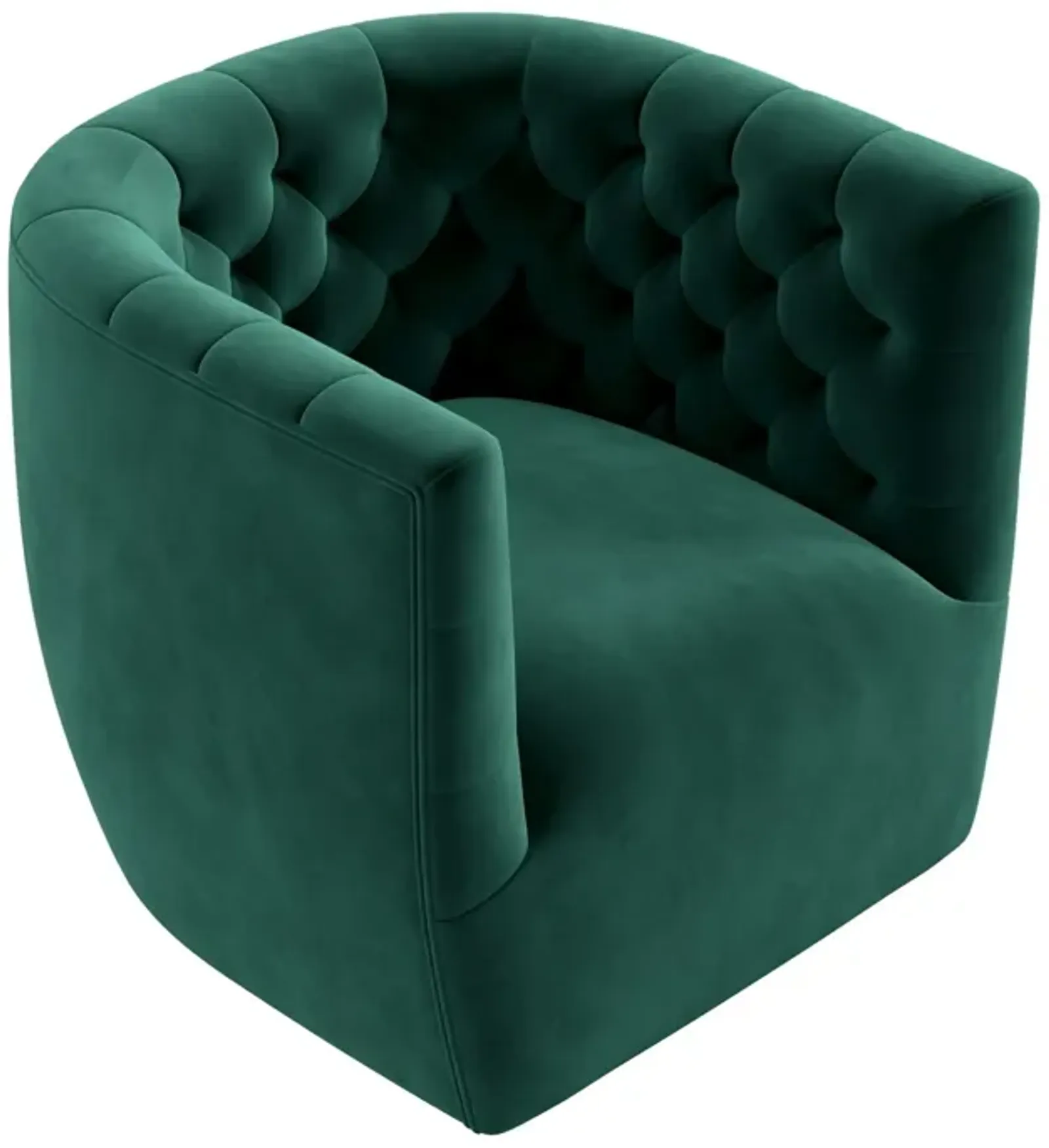 Lotte Forest Green Velvet Swivel Chair