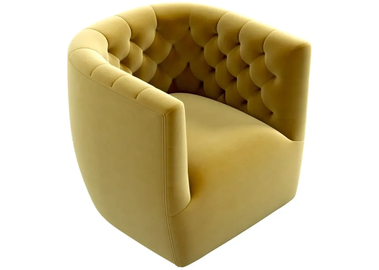 Lotte Gold Velvet Swivel Chair