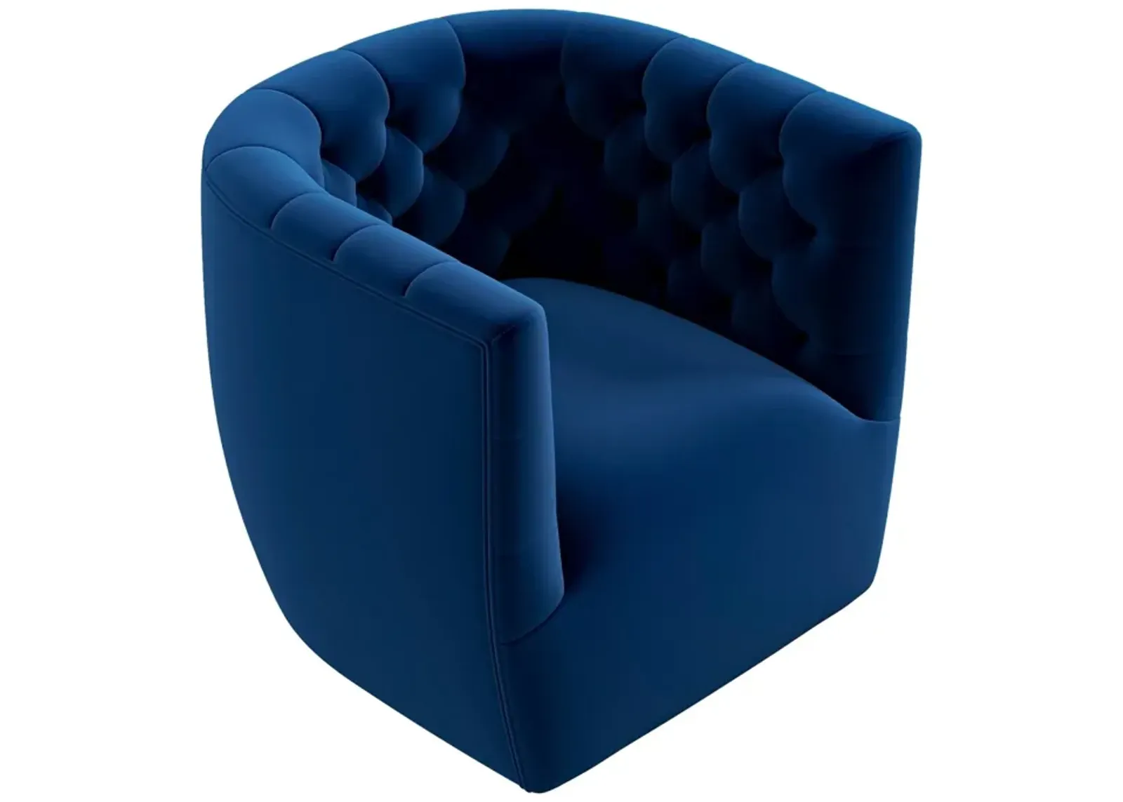 Lotte Blue Velvet Swivel Chair