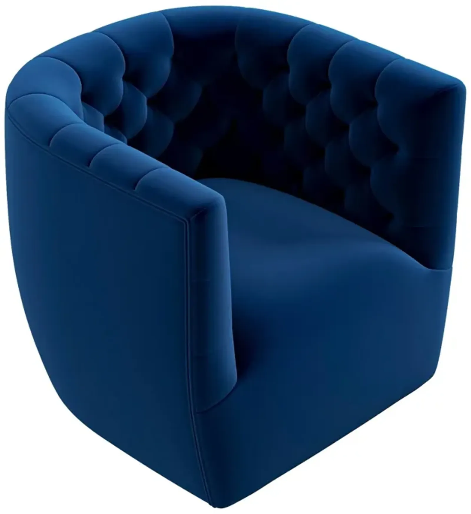 Lotte Blue Velvet Swivel Chair