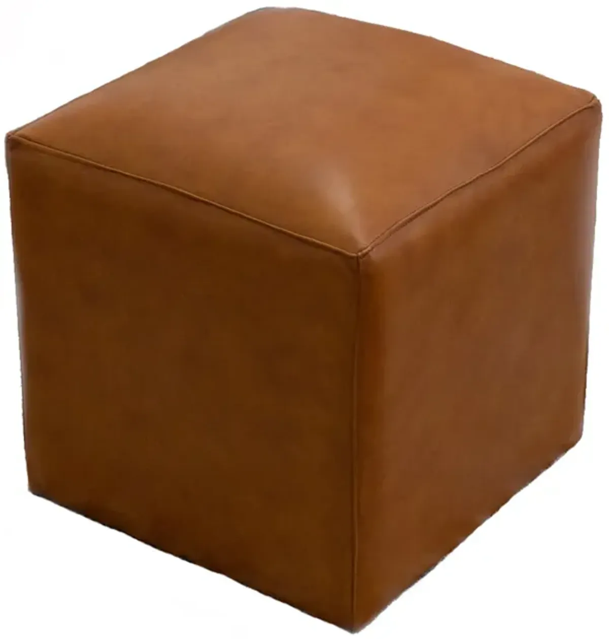 Sislo Tan Leather Ottoman