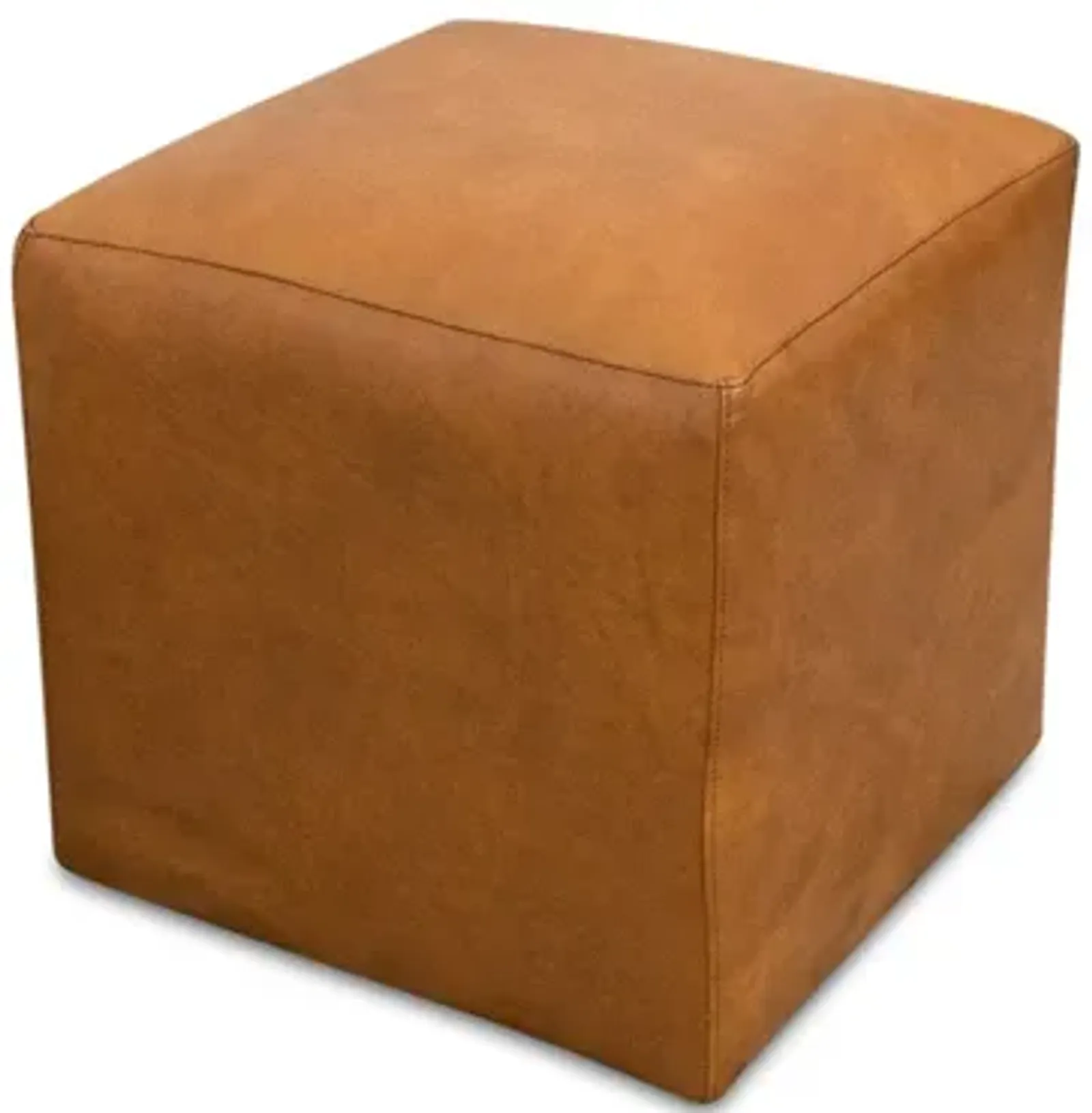 Sislo Tan Leather Ottoman