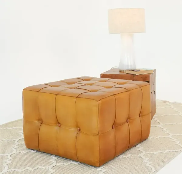 Bunta Antique Leather Large Ottoman