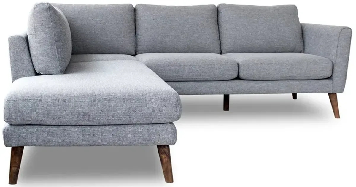 Bexley Grey Sectional Sofa Left Facing Chaise