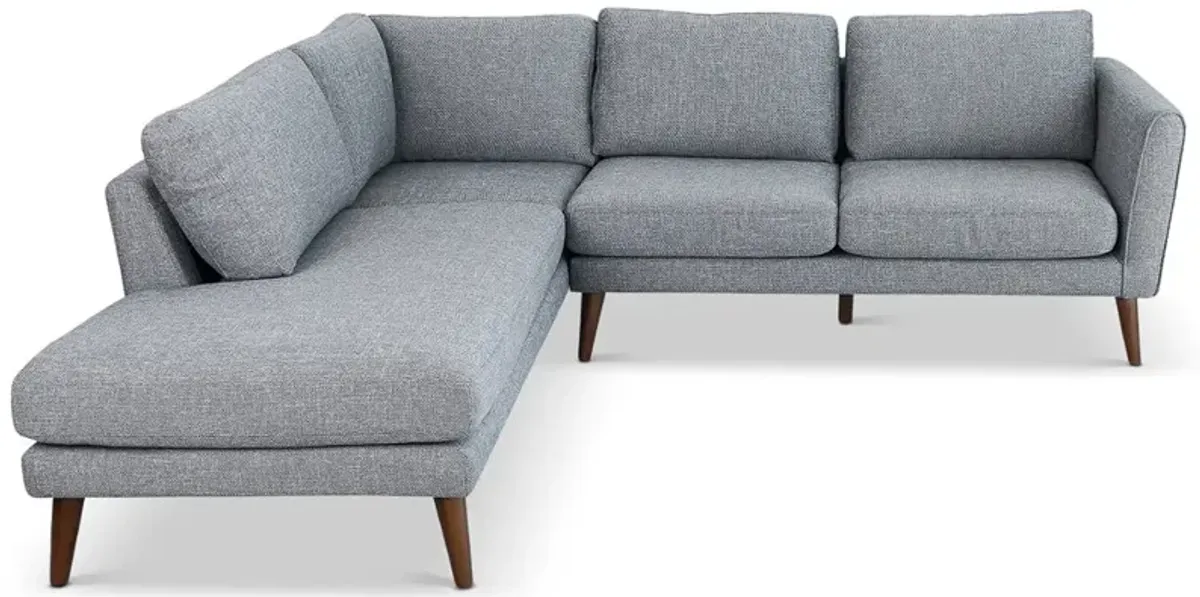 Bexley Grey Sectional Sofa Left Facing Chaise