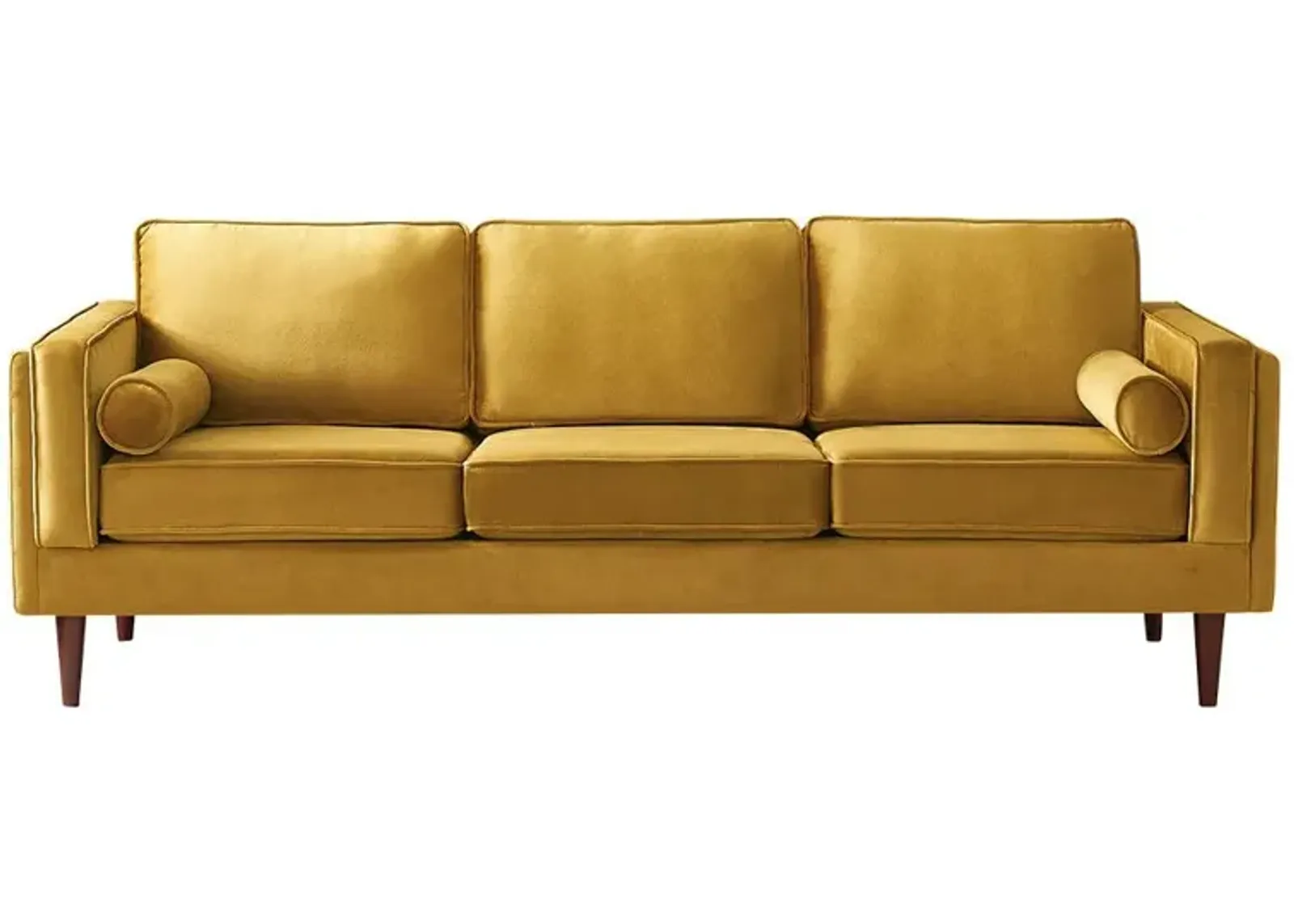 Fordham Yellow Velvet Sofa