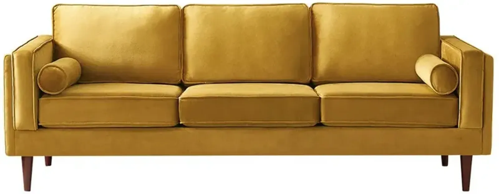 Fordham Yellow Velvet Sofa