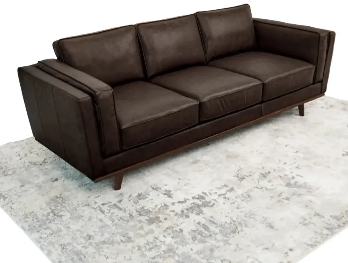Ferre Campari Brown Leather Sofa