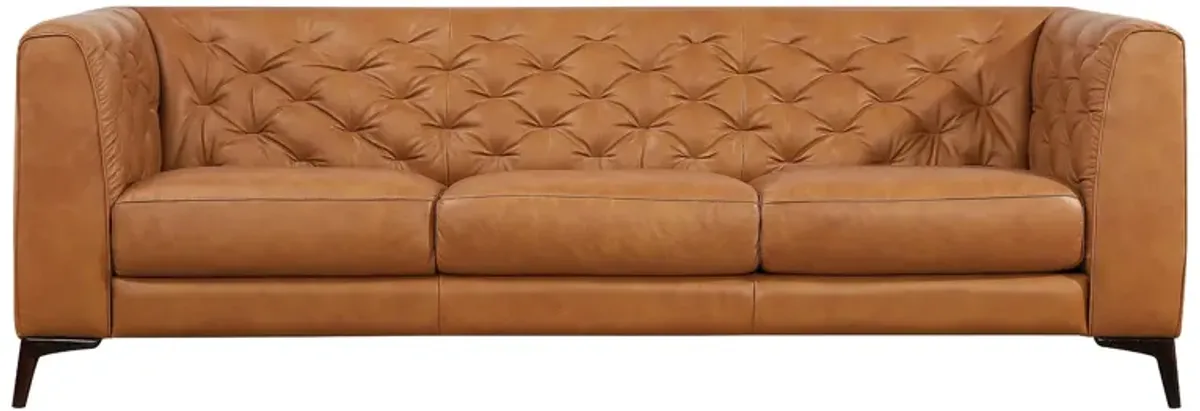 Fargo Tan Leather Sofa