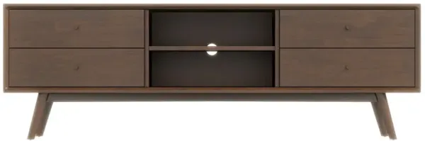 Noak Mid Century Modern Style Walnut TV Stand up to 72"