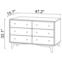 noak mid century modern dresser 3 drawer wood dresser Noak Mid Century Modern Dresser (3 Drawer)