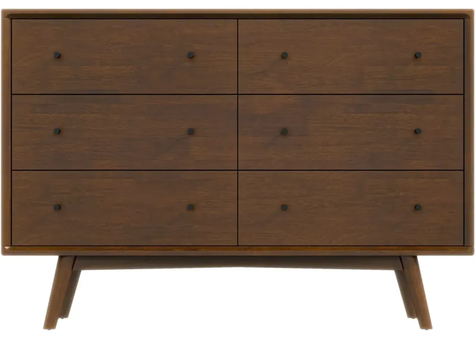 Noak Mid Century Modern Dresser 6 Drawer Walnut