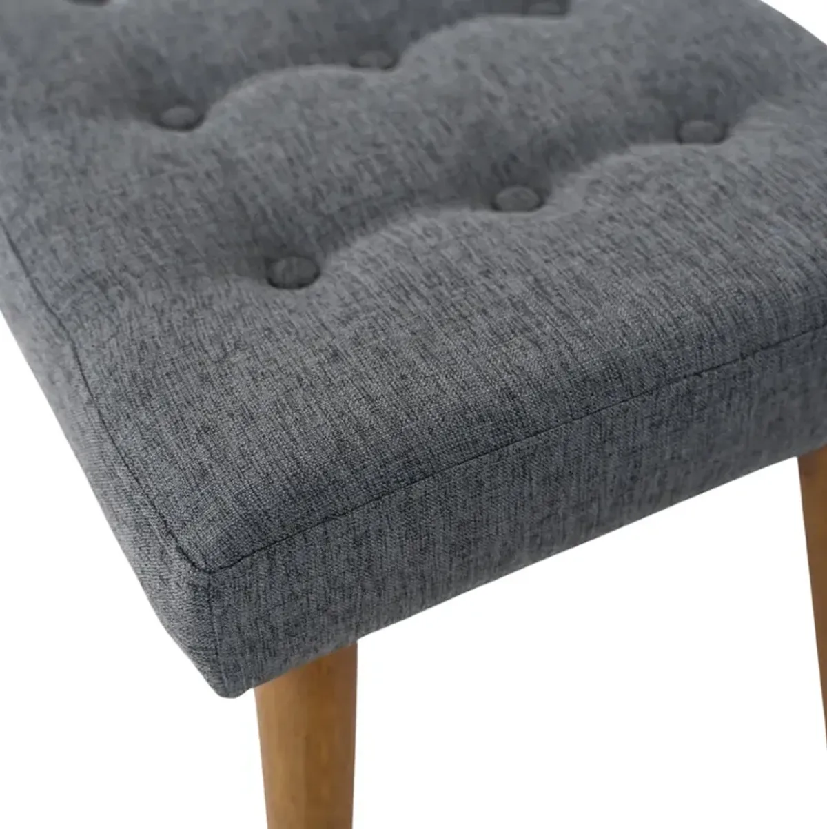 Julie Dark Gray Fabric Modern Bench